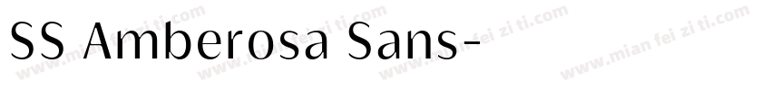 SS Amberosa Sans字体转换